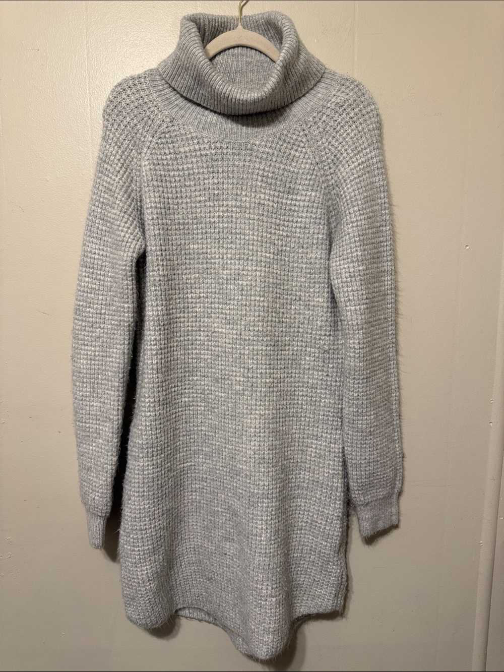 KUHL Cozy Women's Light Gray Turtleneck Sweater Dress M.